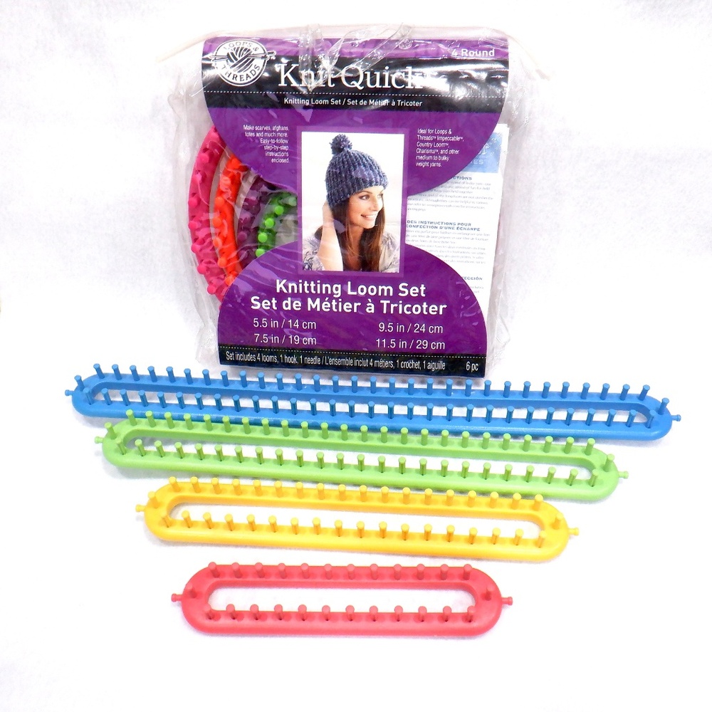 Loops & Threads Knit Quick Round Knitting Loom Set - Picture 3 of 8